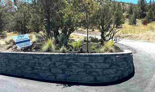 retaining wall in backyard